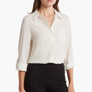 Nanette Lepore Cream Button Down Shirt